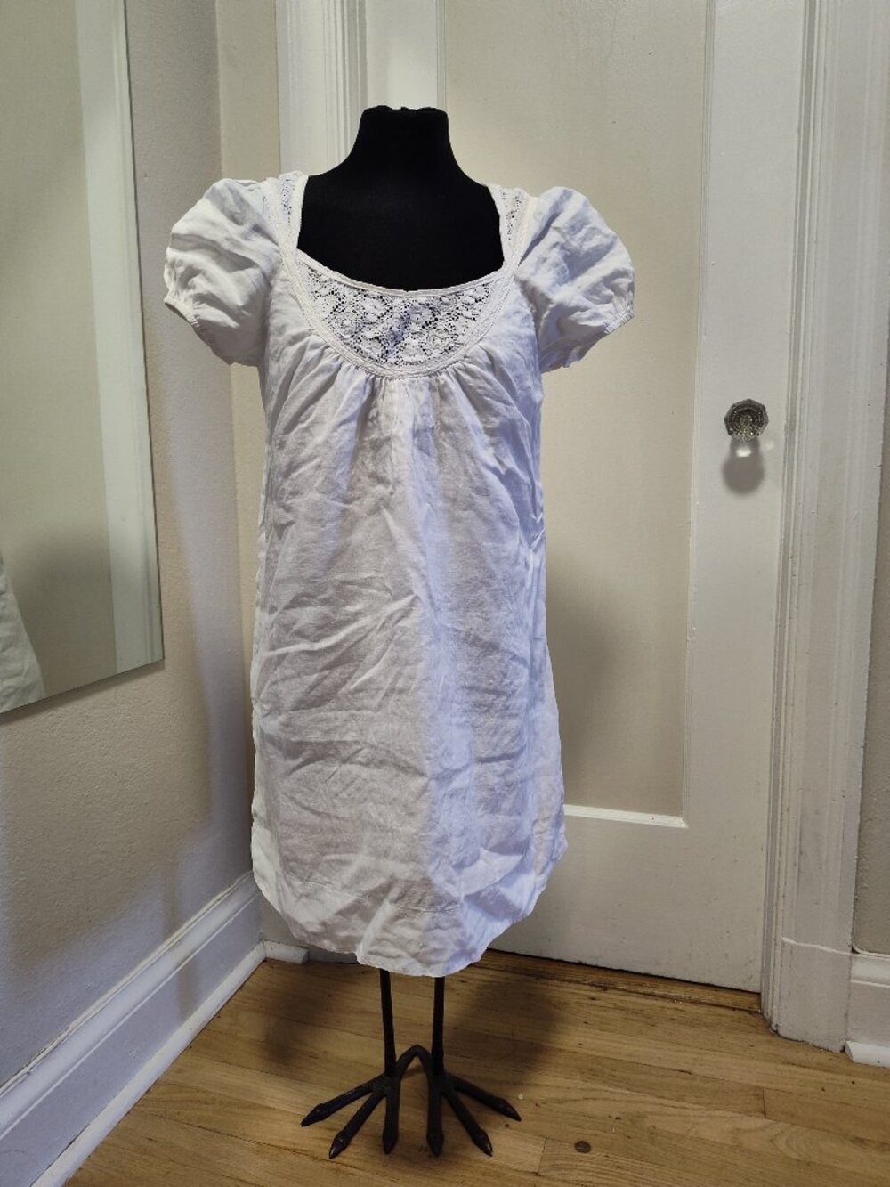 Sanctuary White Linen Baby Doll Dress